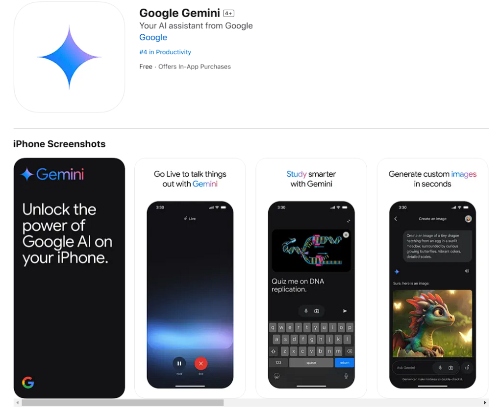 Google Gemini iOS