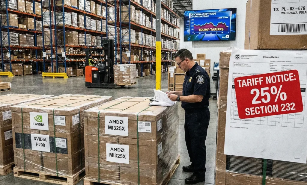 Trump uderza w gigantów technologicznych: 25% cła na zaawansowane czipy Donald Trump cła