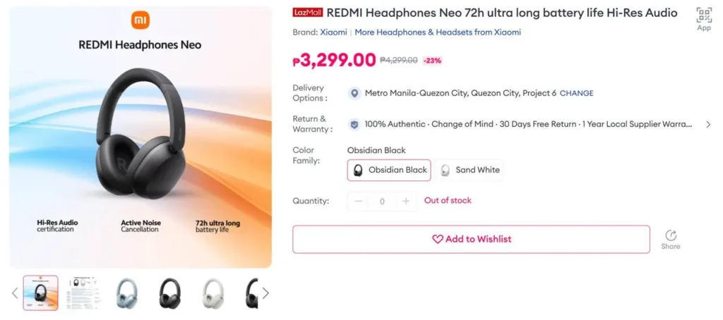 Redmi Headphones Neo