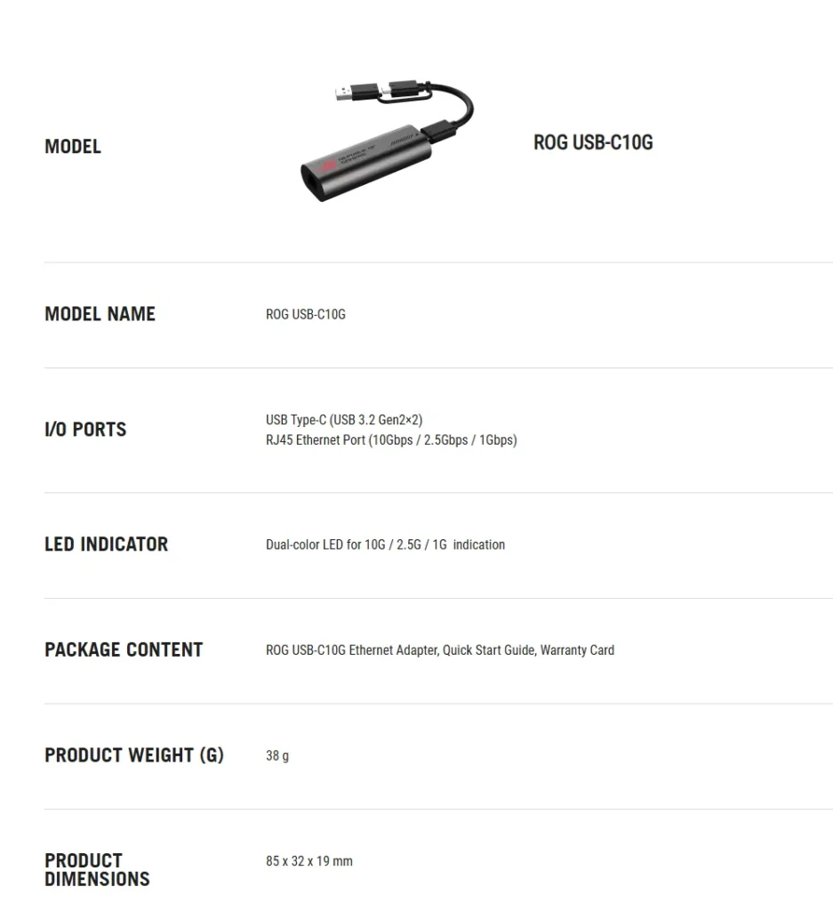 Asus ROG USB-C10G